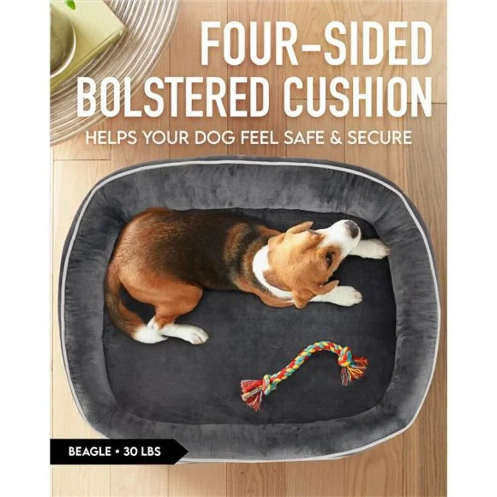 35in Luxury Sofa-Style Pet Orthopedic Bed for Large and Medium Dogs